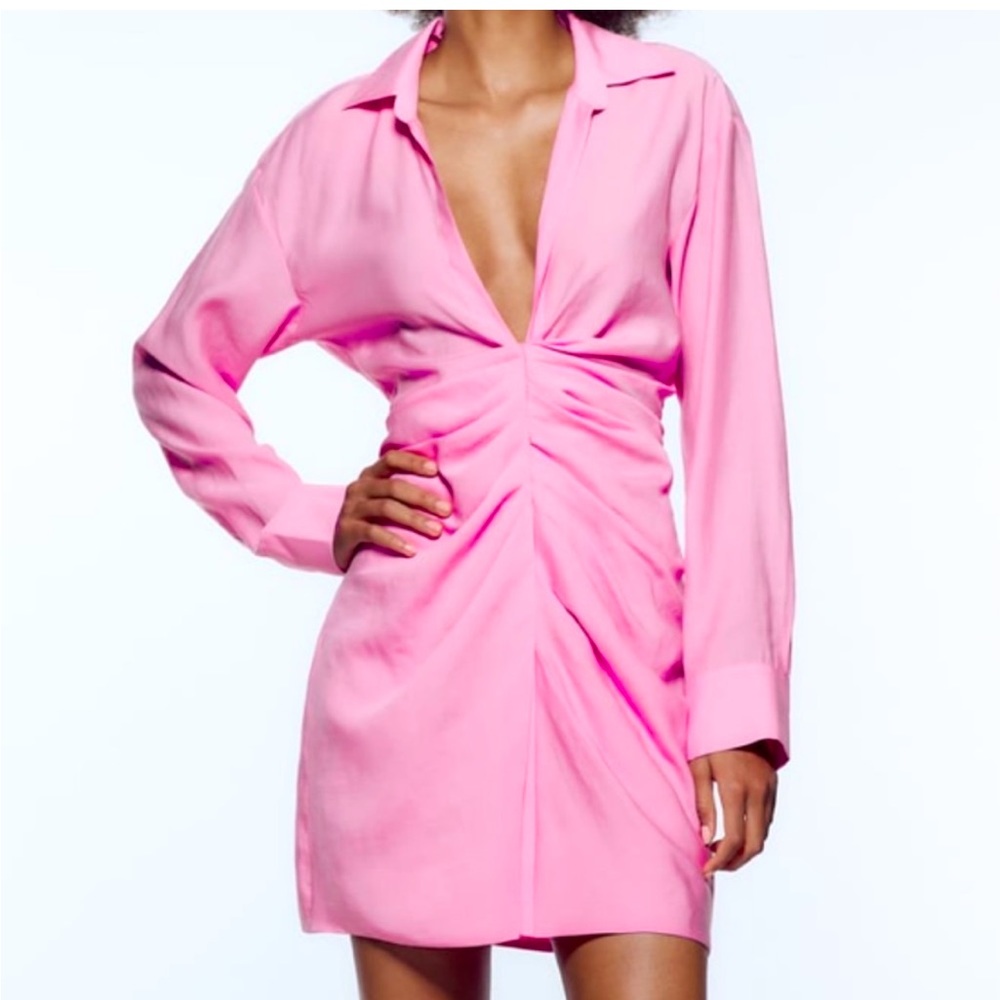 Zara Pink Shirtdress